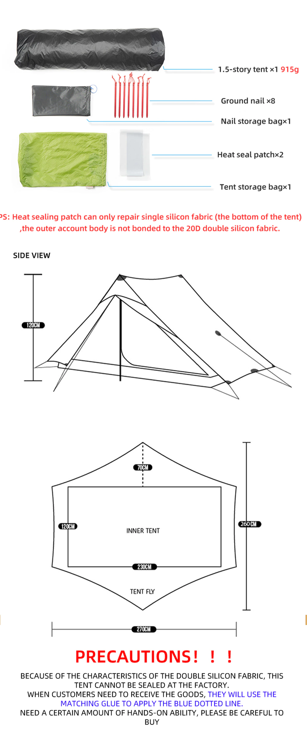 Cheap Goat Tents 3F UL GEAR Camping Tent Ultralight 2 Person 4 Season Professional 20D Silicone Nylon Outdoor Tent For Hiking LanShan 2 Pro   